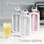Portable Ice Hockey Pot 2 In 1 Water Bottle Ice Ball Machine Bottle Reusable Round Ice Cube Molds For Whiskey Juice Cocktails Kitchen Bar Ice Tools