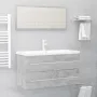 2 Piece Bathroom Furniture Set Concrete Gray Chipboard