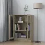 Vitrine Cabinet Sonoma Oak 32.5\x12\x45.3\ Chipboard