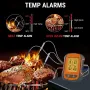 bluetooth Kitchen Oven Thermometer Four Probe Electronic Wireless Food Thermometer Dual Alarm Modes Electronic Kitchen Thermometer