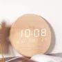 LED Wall Clock Silent Temperature Date Digital Display for Living Room Bedroom