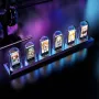 Часы на светодиодах RGB Nixie Tube Clock LED Glows IPS Color Screen DIY Analog Digital Tube Night Lights Gaming Desktop for Home Decoration Idea Gift