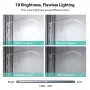 Janolia Staande lamp Wimperlicht voor Wimpertechniek LED Halve Maanlamp Wimperlamp Esthetische Lamp Verstelbare Helderheid 360° Draaibaar voor Wimpertechniek Tattoo Schoonheid