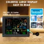 NicetyMeter 0320 7 в 1 Wi-Fi беспроводная метеостанция часы для помещения и улицы термометр гигрометр с наружным датчиком / прогноз погоды / температура / давление воздуха / влажность / анемометр / дождемер / фазы Луны
