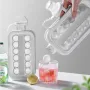 Portable Ice Hockey Pot 2 In 1 Water Bottle Ice Ball Machine Bottle Reusable Round Ice Cube Molds For Whiskey Juice Cocktails Kitchen Bar Ice Tools