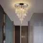 250x265MM Crystal Chandeliers Crystal Ceiling Light For Bedroom Hallway Living Room Kitchen Chrome Finish Without Bulb