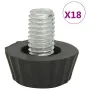 18 pcs Adjustable Furniture Feets M8 Black