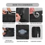 16L Vacuum Compression Storage Bag Flat Bottom with Window Travel Backpack 20-24Inch Suitcase Organizer Space-Saving Foldable Luggage Packing Clothing Storage