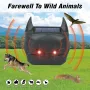Outdoor Solar Animal Repellent Ultrasonic Infrared Bird Repellent Dog Repellent Mouse Repellent Built-In Light Sensor IP44 Waterproof