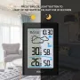 BALDR LCD Digital Smart Wireless Weather Station In/Outdoor Thermometer Hygrometer Remote Sensor Alarm Time Clock Weather Forecast