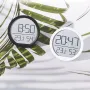 Electronic Hygrometer Alarm Clock Folding Bracket LED Display Temperature Wall Desk Clock For Living Room Kitchen Home Decor