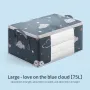 Multi-Purpose 50/70L Storage Bag Non-Woven Fabric Moisture and Water Resistant for Clothes Quilts Home Goods Perfect for Moving and Packing Sky Blue Cloud Patterned