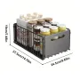 2PCS Kitchen Sink Rack Retractable Metal Basket Double Layer Seasoning Snack Bottle Pull Out Storage Rack Cabinet Layered Rack