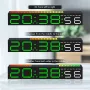 RGB Light Table Clock LED Alarm Clock Speaker Display Colorful 3 Levels Brightness Dual Mode LED Lamp Strip Rhythm Pickup Design for Home Desktop
