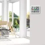 Electronic Multifunctional Magnetic Temperature Clock Wall Clock Digital Alarm Clock Large LCD Display Date Time Temperature and Humidity Display