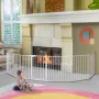 Comomy 198 inch Long Baby Gate, Extra Wide Baby Gate Play Yard 8 Panel Foldable Safety Gate for Pet Child Auto Close Baby Gate for Stairs Doorways Barriers, 30'' Tall, Black