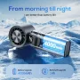 4000mAh Handheld Foldable Fan 100 Speed Ice-Cooling Turbo Cooling Fan USB High Wind Power Ice Compress Turbine High Speed Small Fan