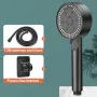 High Pressure 8 Modes Boosted Shower Head Portable Rainfall Hoses Bathroom Bracket Bathroom Sets
