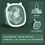 AGSIVO USB Desk Fan Portable Desktop Cooling Fan with 3 Speeds Wind and LED Light for Home / Office / Camping