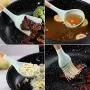 12 ADET Gıda Sınıfı Silikon Mutfak Eşyaları Çatal Bıçak Takımı Döner Spatula Ölçüm Kaşığı Pratik Pişirme Araçları Mutfak Çatal Bıçak Takımı