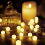 iDeal LED APP Smart Festival Decoration Small White Ball USB Magic Color Point Control Light String Villa 8 Function Leather Line Light String Garden Starry Sky Decorative Light