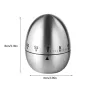 60 Minute Mechanical Egg Shaped Timer Kitchen Timer Electronic Steel Egg Timing Tools Loud Manual Reminder Alarm Clock Home Shower