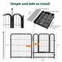 PawGiant Dog Playpen Designed for Indoor Use, Dog Pen with Rubber Pads for Small Medium Dogs Puppy Inside