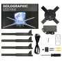 Quạt ba chiều P50 Wifi Máy quảng cáo 3D 576 LED Sign Neon Smart HD Player Hỗ trợ Video Hình ảnh Logo Đèn ba chiều Phích cắm EU