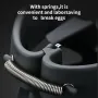 2 in 1 Kitchen Egg Shell Opener Egg white Separator 304 Stainless Steel Egg Opener Egg Shell Opener Fast Egg Beater Kitchen Gadgets Egg Holder