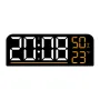 LED Digital Wall Clock Remote Control Electronic Mute Clock with Temperature Humidity Display Timing Function 12/24H LED Clock Watch Desk Clock