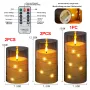5-Piece Set LED Electronic Candle Acrylic High Simulation Glass Cup LED Swing Wax Plastic Copper Wire Lampwith Remote Control