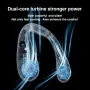 AGSIVO USB Rechargeable Bladeless Neck Fan 3000mAh Battery LED Display 3 Speeds Cooling Fan For Indoor and Outdoor