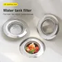 2PCS Stainless Steel Sink Drain Strainer Basket Large Wide Rim 4.5\ Diameter For Kitchen Bathroom