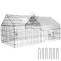 PawGiant Chicken Coop Run Cage Upgrade 86.6\×40\×38\ Metal Chicken Fence Pen Pet Playpen Enclosures with Protection Cover&Ground Nail,Cage Indoor Outdoor Yard for Small Animals Cat Hen Duck Rabbit