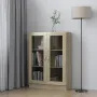 Vitrine Cabinet Sonoma Oak 32.5\x12\x45.3\ Chipboard