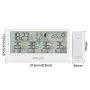 BALDR Large LCD Display Weather Station Thermometer Hygrometer Alarm Clock Large Screen Triple Channel Wireless Electronic Thermometer And Hygrometer Weather Station Alarm Clock