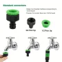 Flexible Garden Hose Set 7-Function Spray Gun Hose Expandable High Pressure Car Wash Hose 7 Water Spray Functions Water Gun for Home Garden Watering Hose
