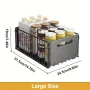 2PCS Kitchen Sink Rack Retractable Metal Basket Double Layer Seasoning Snack Bottle Pull Out Storage Rack Cabinet Layered Rack