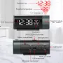 AGSIVO LED Digital Projection Alarm Clock with Projection on Ceiling Wall / Snooze / Temperature Display / External USB Power Supply For Bedroom