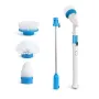 Rechargeable Bathtub Tiles Power Floor Cleaner Brush Cordless Handle Telescopic Cleaning Mops Tools With 3 Replaceable Brush Heads