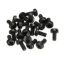 Suleve™ M3NR2 50pcs M3 Black Nylon Round Phillips Screw Bolts 6/15/20/25mm