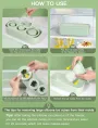 3 Pcs Silicone Ice Cube Tray for Tumbler, Hollow Cylinder Ice Mold with Lid and Bin for Freezer Ice Drink Juice Whiskey Cocktail Compatible with 40Oz Tumbler