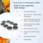 100x60cm Dining Table Rotating Tray Desktop Rotating Storage Rack with 8 Turntable Sets