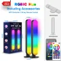 LIXINCORDA RGB Işık Çubuğu Ritim Alıcı Atmosfer Masaüstü Lambası Uzaktan Kumanda Oyun Bilgisayar Odası Yatak Odası için