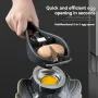 2 in 1 Kitchen Egg Shell Opener Egg white Separator 304 Stainless Steel Egg Opener Egg Shell Opener Fast Egg Beater Kitchen Gadgets Egg Holder