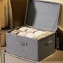 45x35x26cm Large Capacity Fabric Clothes Storage Box Modern Stackable Waterproof Storage Box Multiple Uses Storage Box Extra Large Storage Basket Home Organization Tool