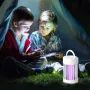 2 In 1 Portable Mini USB Rechargeable Mosquito Killer Lamp Small Night Light Bug Zapper Light Anti-Mosquito Lamp Electric Shock Mosquito Repellent Lamp
