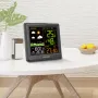 BALDR Wireless VA Color Screen Weather Station 1%~99% Temperature Humidity Weather Forecast Alarm Clock Multi-functional