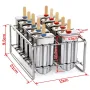 6 / 10PCS Stainless Steel Popsicle Mold Rack Ice Lolly Mold Frozen Lolly Popsicle Maker Homemade Ice Cream Mold with Popsicle Holder