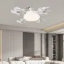 Elfeland Creative Drone-Style E27 LED Fan Light 2-in-1 Lighting & 3 Speed Fan with Remote Control Dimmable Timer for Living Room Bedroom